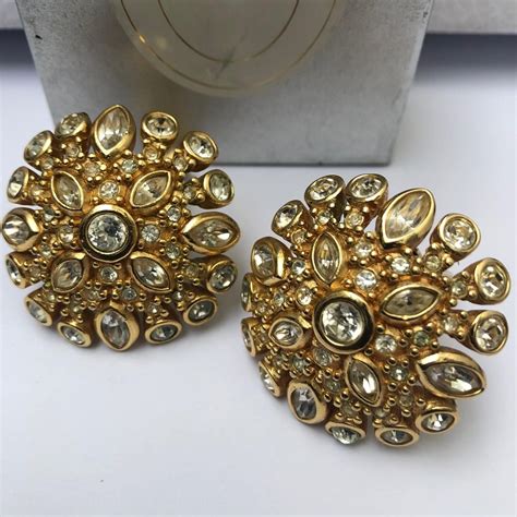 christan dior earings|vintage Christian Dior earrings.